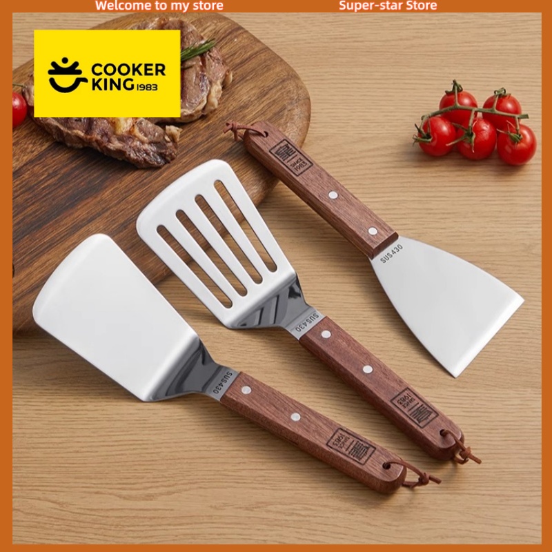 Okonomiyaki Spatula - COOKER KING Stainless Steel Spatula&Grill Scraper