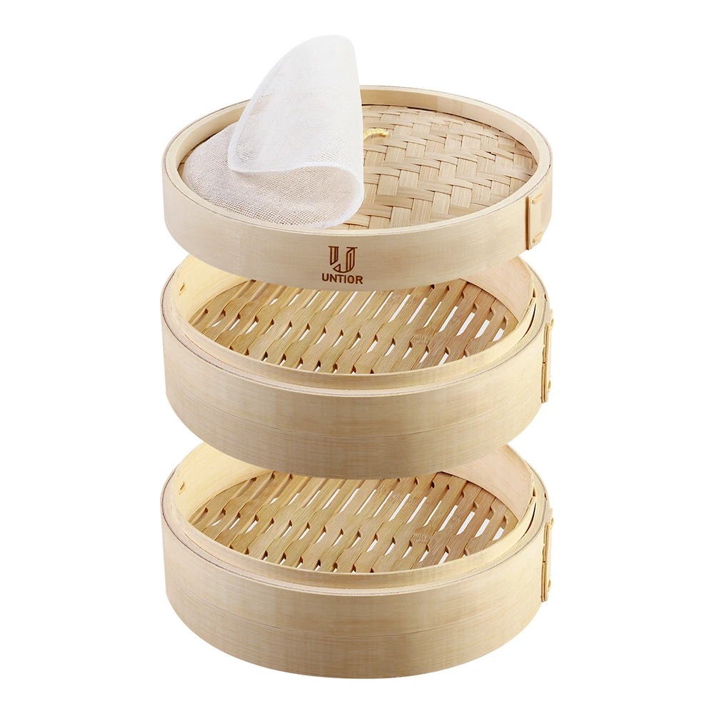 Bamboo Steamer Basket with Lid - Bao Steamer Bamboo 评论和价格
