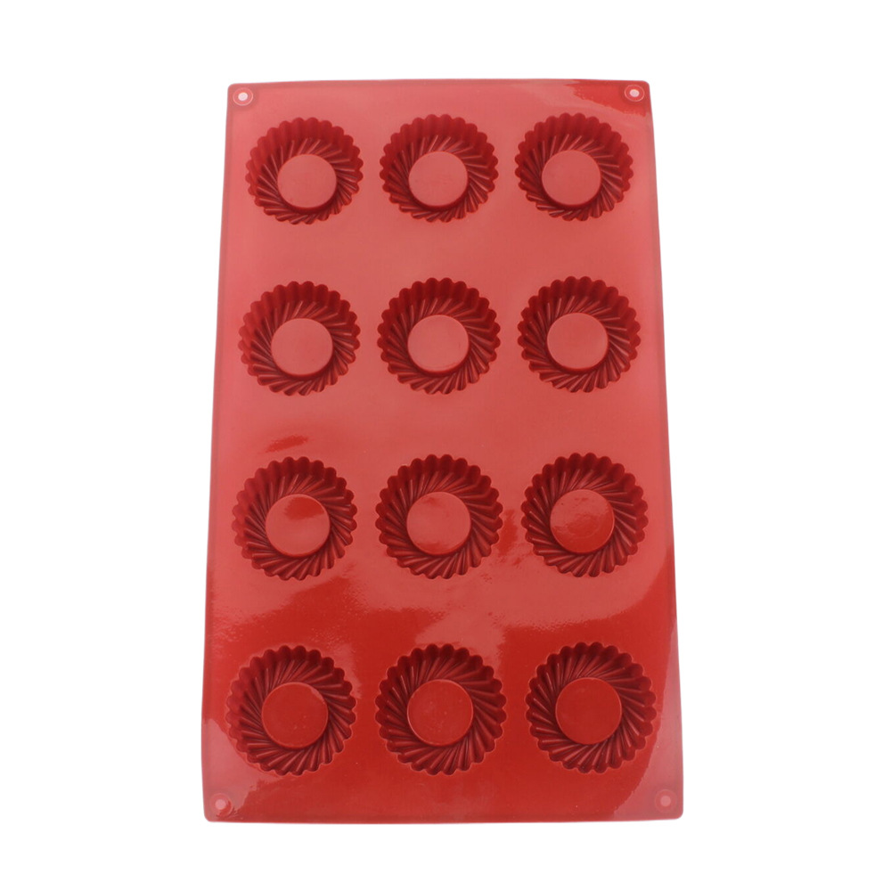 12 Holes Circular Vortex Shape - Donut Mold Silicone 评论和价格