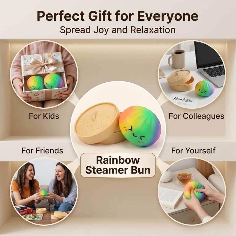 Glitter Bao Bun Squeeze Toy Ka - Bao Steamer Bamboo 评论和价格