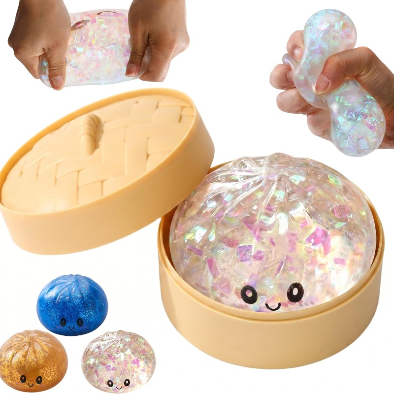 Glitter Bao Bun Squeeze Toy Ka - Bao Steamer Bamboo 评论和价格