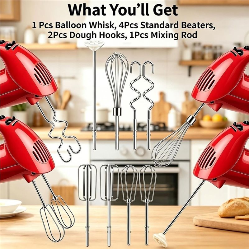 A92G HOT-Dough Hooks Whisk Ble - Kitchenaid Mixer Hand Mixer 评论和价格