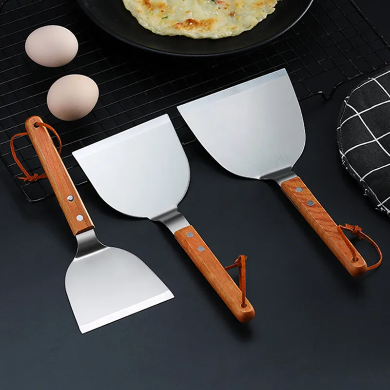 Stainless Steel Wooden Handle  - Okonomiyaki Spatula 评论和价格