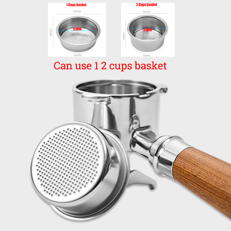 Double Spout 51mm Coffee Porta - Delonghi Espresso Magnifica 评论和价格