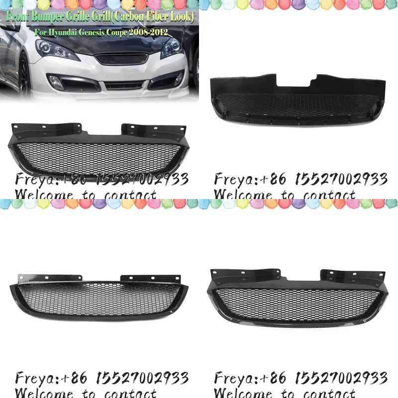 Front Grille Grill For Genesis - Crepe Pan Carbon 评论和价格