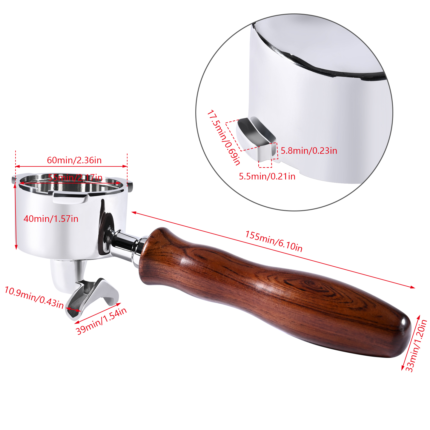 51mm Double Spout Coffee Porta - Delonghi Espresso Magnifica 评论和价格