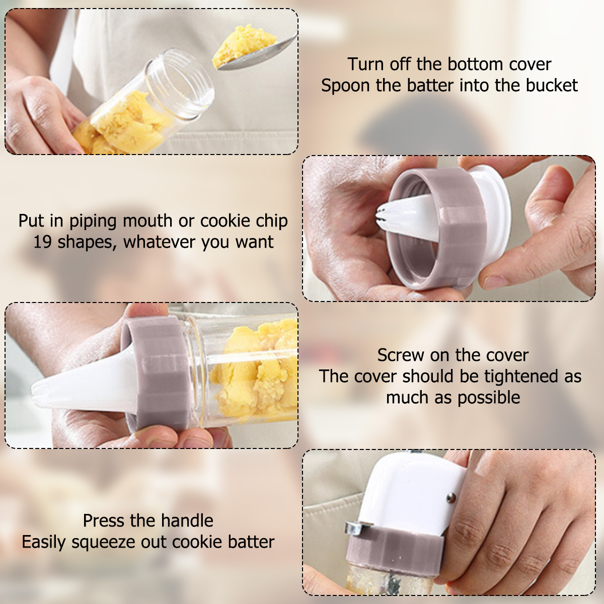Cookie Press Set Cookie Press  - Churros Maker Gun 评论和价格