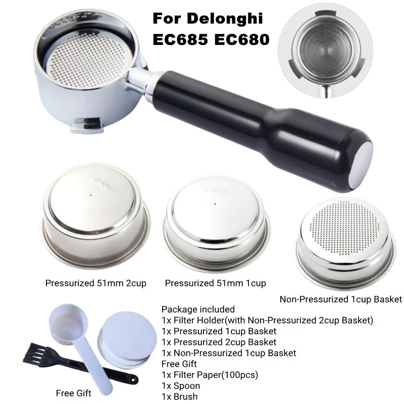 51mm Coffee Bottomless Portafi - Delonghi Espresso Magnifica 评论和价格