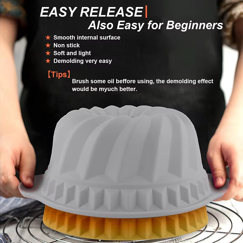 Silicone Fluted Cake Pans Non- - Donut Mold Silicone 评论和价格