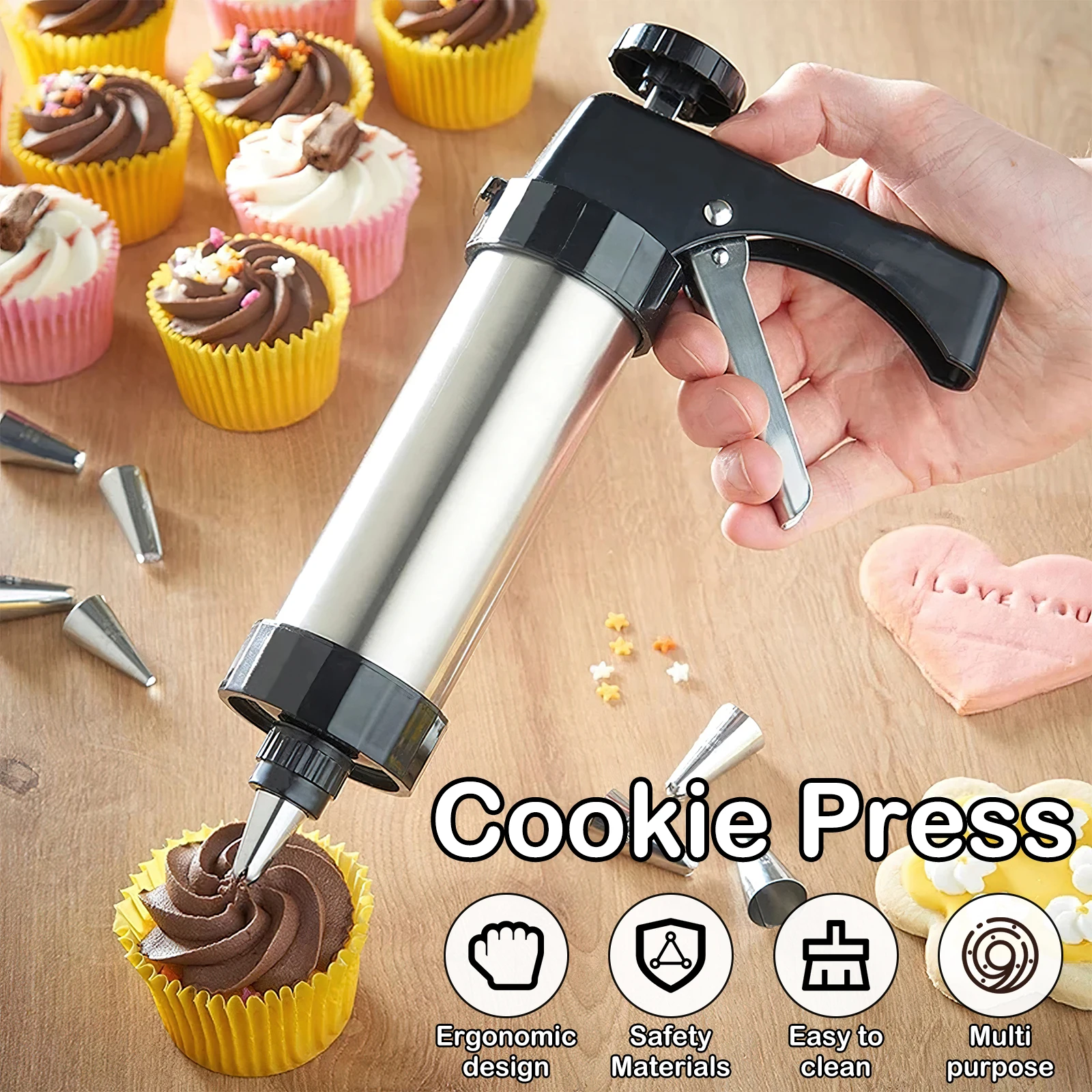 Christmas Cookie Press Gun and - Churros Maker Gun 评论和价格