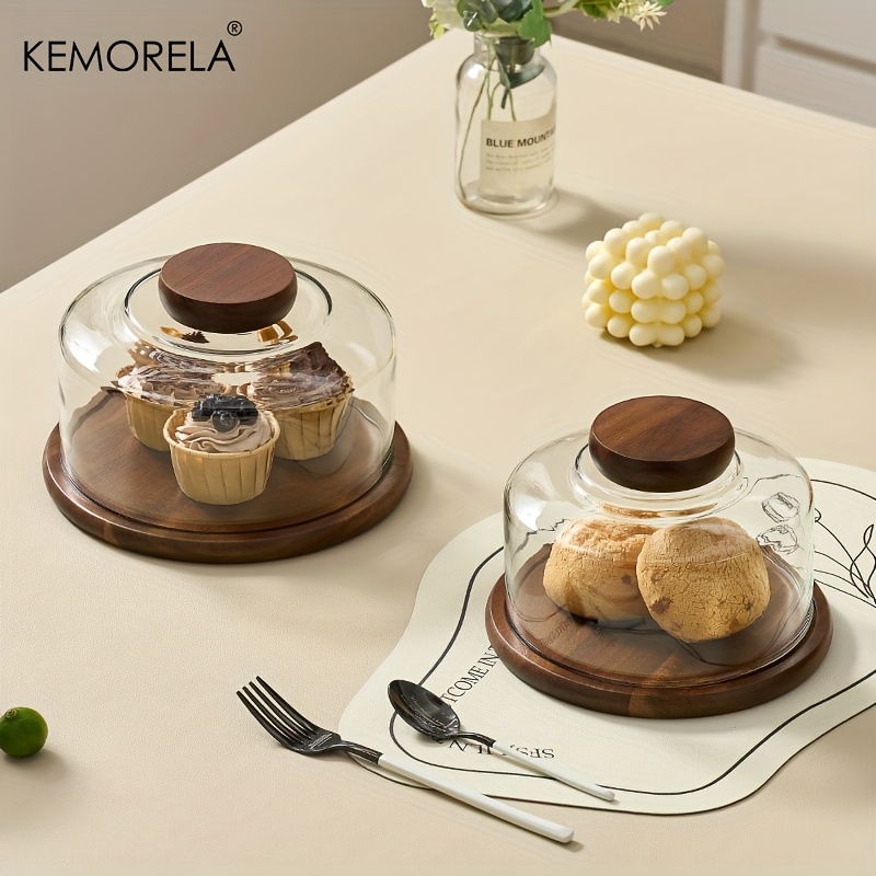 1PCS Round Wooden Cake Stand w - Dim Sum Basket 评论和价格
