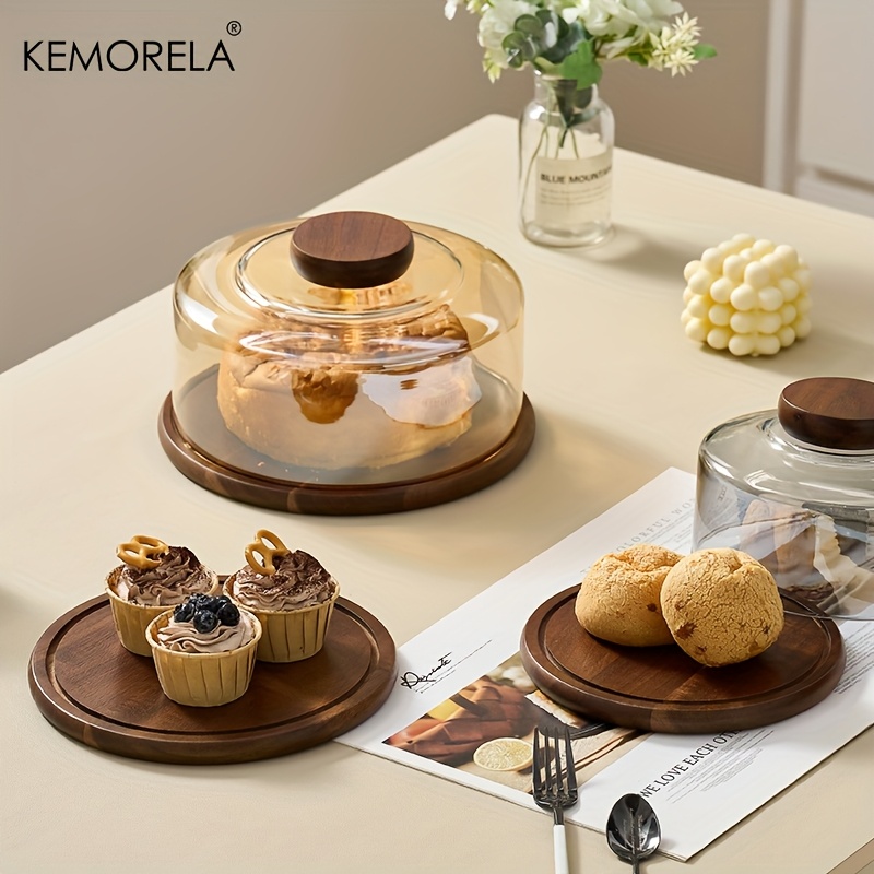 1PCS Round Wooden Cake Stand w - Dim Sum Basket 评论和价格